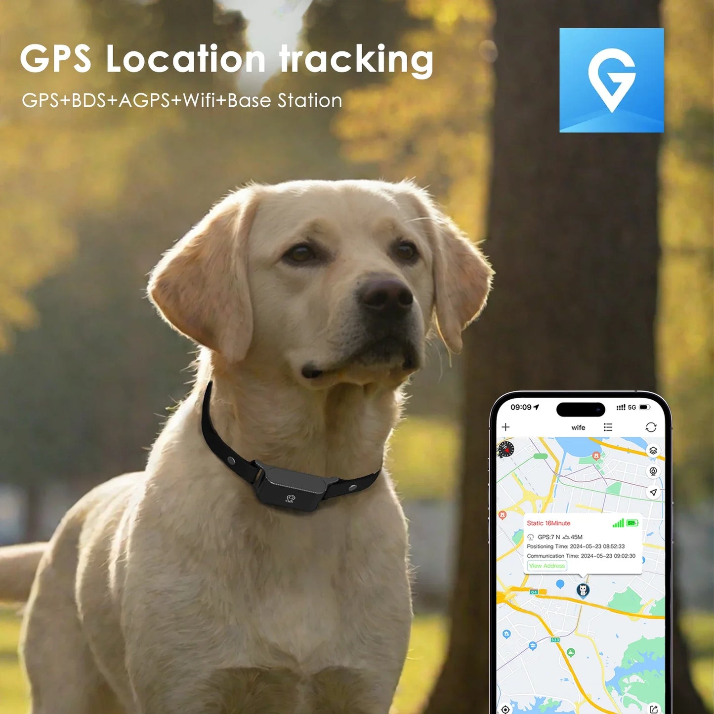 Waterproof Mini 4G GPS Animal Tracker Collar